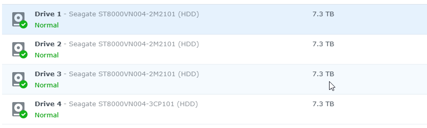 SP026280426 – Pôvodný stav Synology úložiska pred zásahom a zálohovaním.