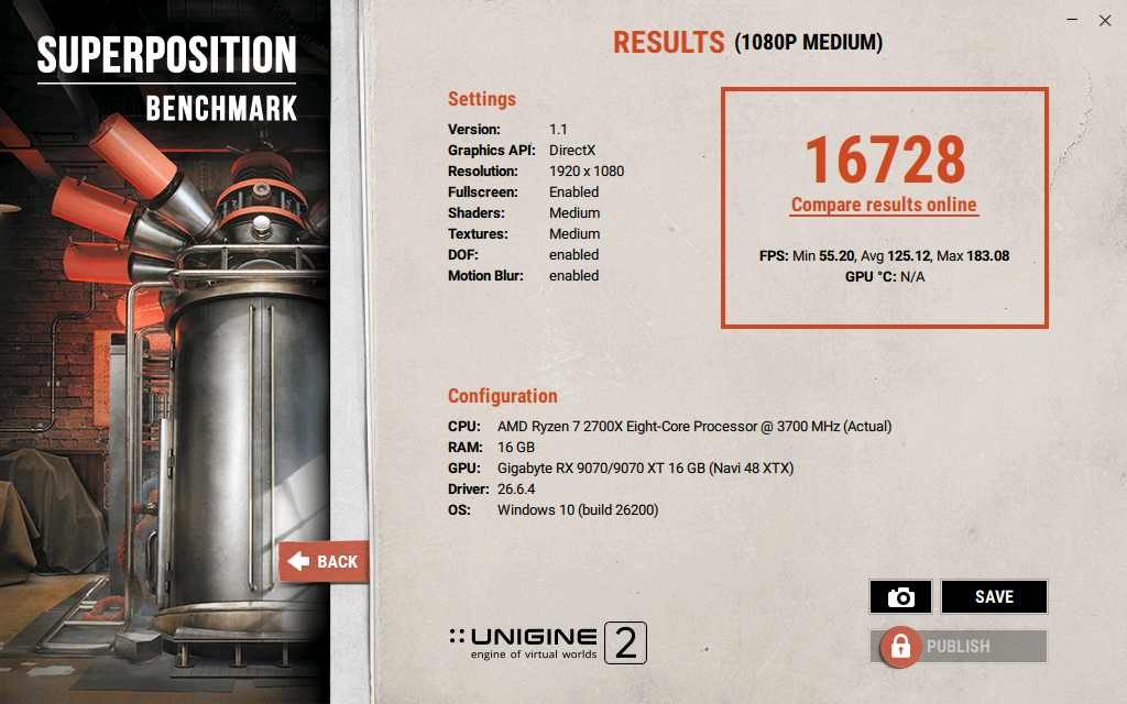 Unigine Superposition benchmark